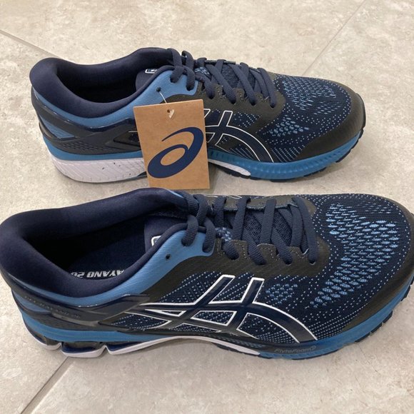 ASICS Men's Gel-Kayano 26 10.5 Extra Wide (4E) - Midnight/Grey Floss - Picture 1 of 10
